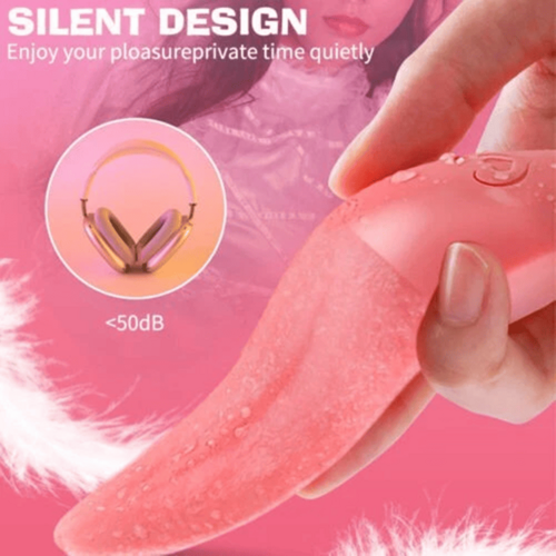 Tongue Clit Licking Vibrator G-Spot Sucking Oral Massager Sex Toys For