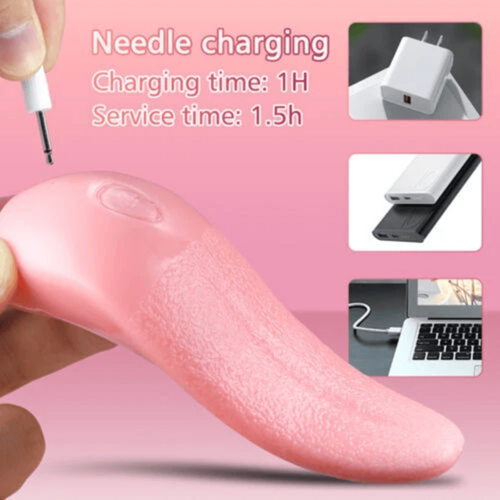 Tongue Clit Licking Vibrator G-Spot Sucking Oral Massager Sex Toys For