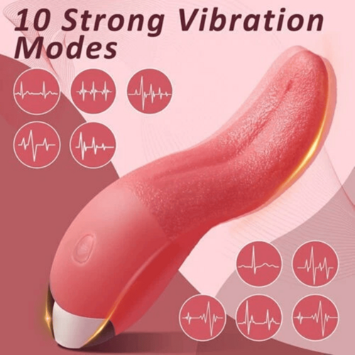 Tongue Clit Licking Vibrator G-Spot Sucking Oral Massager Sex Toys For