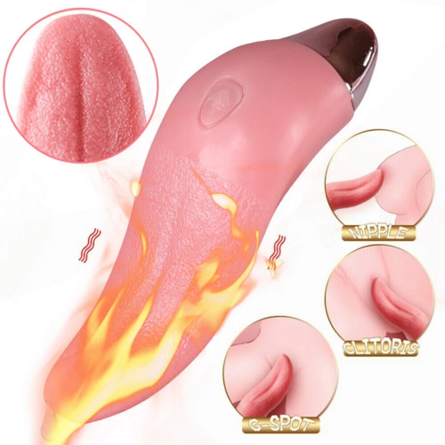 Tongue Clit Licking Vibrator G-Spot Sucking Oral Massager Sex Toys For