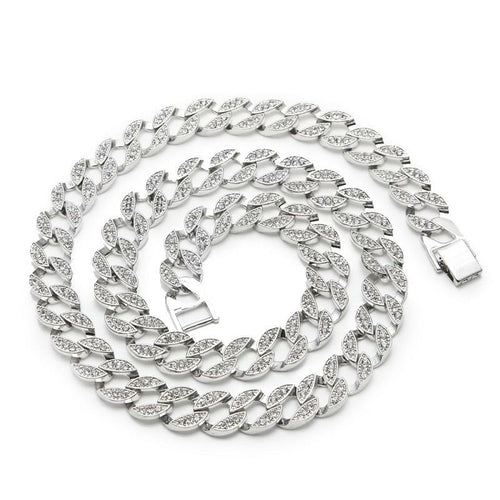 Iced Out Chains Hip Hop Jewelry Men Bling Rhinestone Crystal Diamond