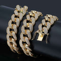 Men's Big Cuban Chain Micro-zircon Necklace 18mm High Quality In