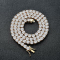 Men's Iced Out 1 Row Tennis Chain 3mm 4mm 5mm Necklace Hip hop Jewelry