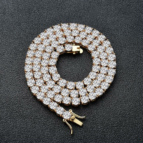 Men's Iced Out 1 Row Tennis Chain 3mm 4mm 5mm Necklace Hip hop Jewelry